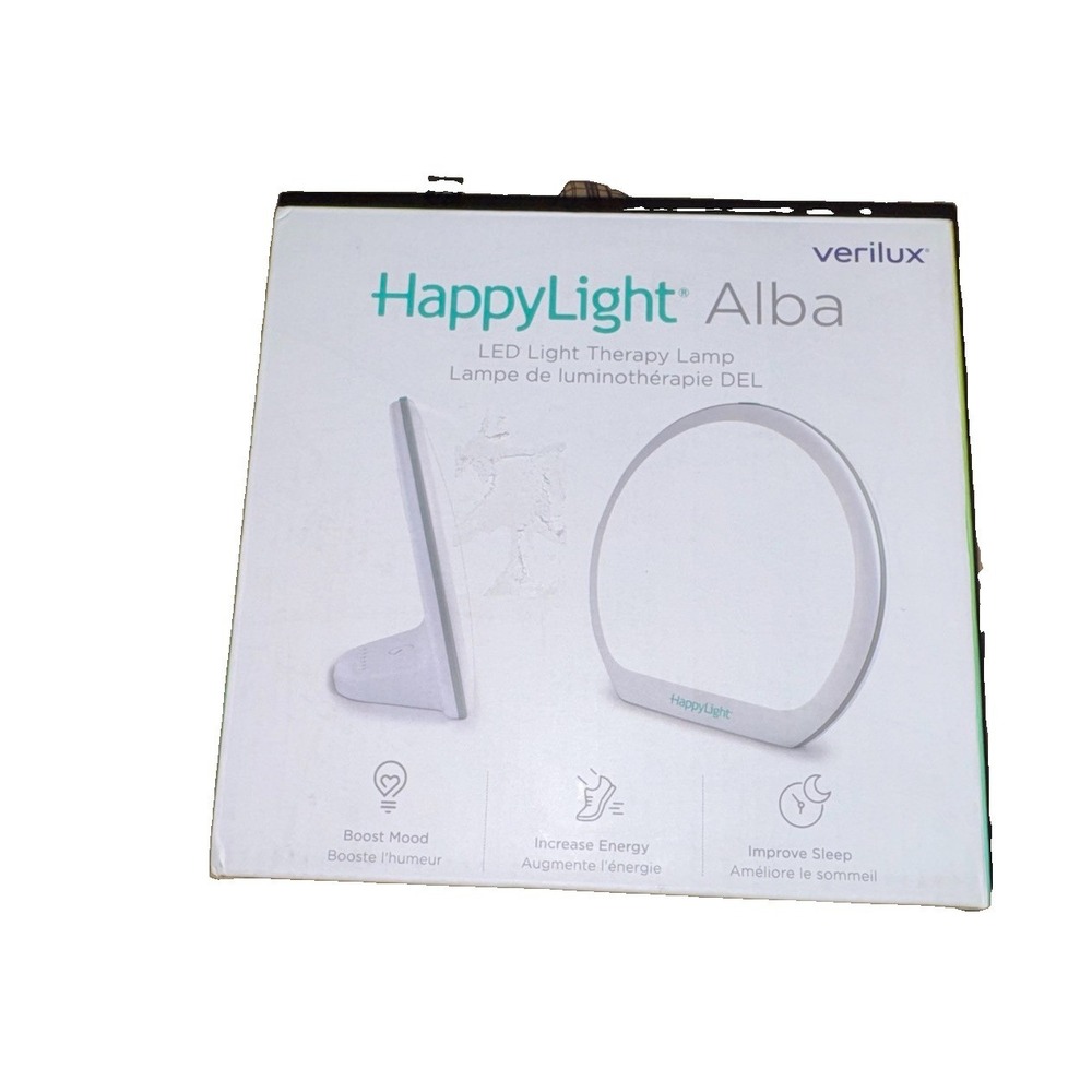 Verilux HappyLight Alba - New Round UV-Free LED Therapy Lamp - Open Box